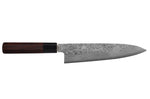 Couteau de chef 21cm japonais artisanal Nakamura Kaishin Ginsan Damas