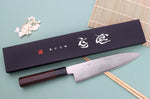 Couteau de chef 21cm japonais artisanal Nakamura Kaishin Ginsan Damas