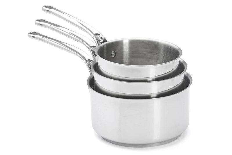 Set de 3 casseroles De Buyer Milady en acier inoxydable 16-18-20cm