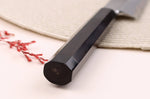 Couteau yanagiba kiritsuke japonais artisanal 33cm Sakai Takayuki Byakko manche en ébène + étui