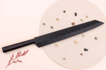 Couteau yanagiba kiritsuke japonais artisanal 33cm Sakai Takayuki Byakko manche en ébène + étui