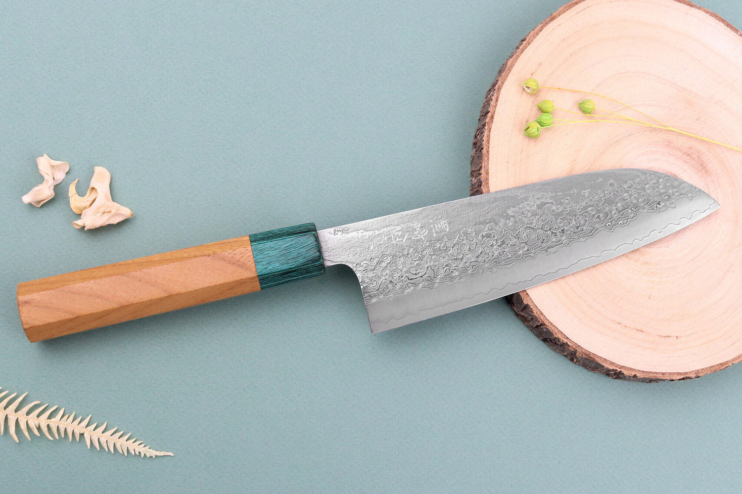 Couteau santoku 16,5cm japonais artisanal Makoto Kurosaki Kodama VG10