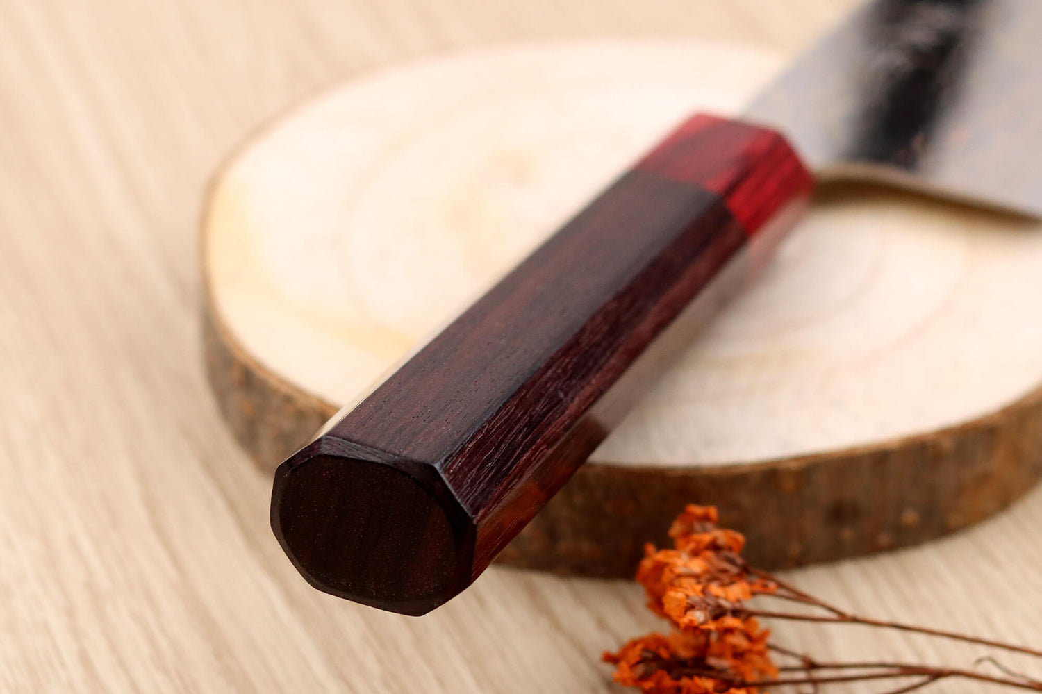 Couteau nakiri 16,5cm japonais artisanal Takeshi Saji VG10 Rainbow