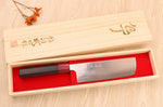 Couteau nakiri 16,5cm japonais artisanal Takeshi Saji VG10 Rainbow
