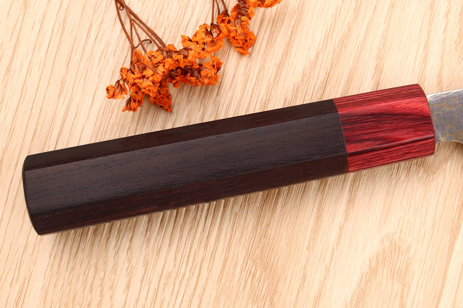 Couteau nakiri 16,5cm japonais artisanal Takeshi Saji VG10 Rainbow