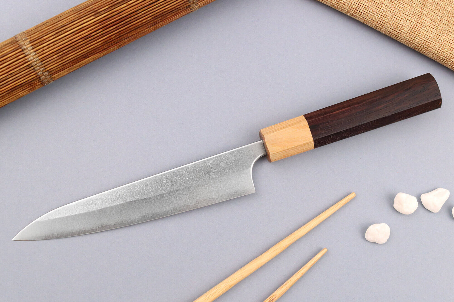 Couteau universel japonais artisanal Yoshimi Kato AS Nashiji 15cm