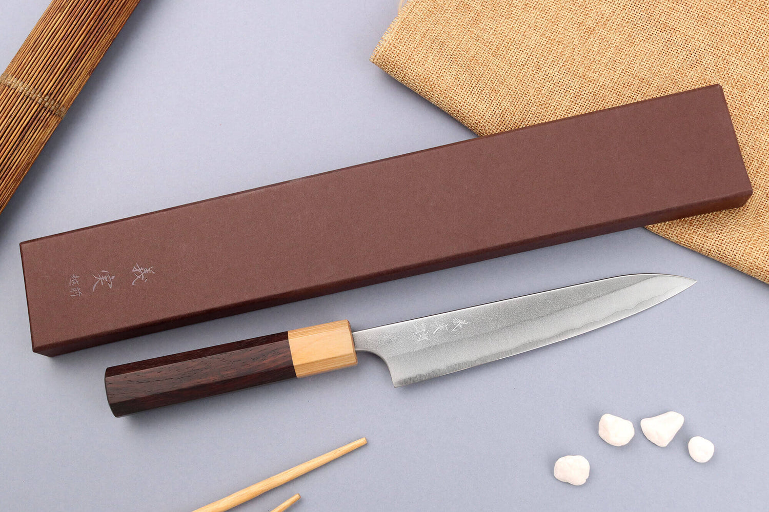 Couteau universel japonais artisanal Yoshimi Kato AS Nashiji 15cm