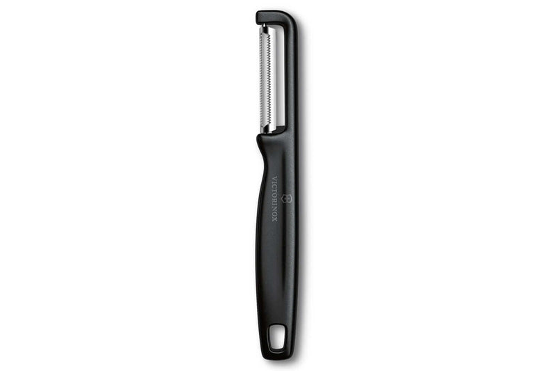 Eplucheur Victorinox Iota à lame dentée et manche noir