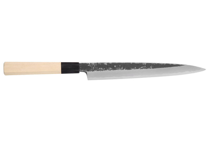 Couteau yanagiba 24cm japonais artisanal Sakai Kikumori Kikuzuki Kuro