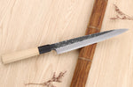 Couteau yanagiba 24cm japonais artisanal Sakai Kikumori Kikuzuki Kuro