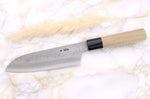 Couteau santoku 18cm japonais artisanal Sakai Kikumori Kikuzuki Rin