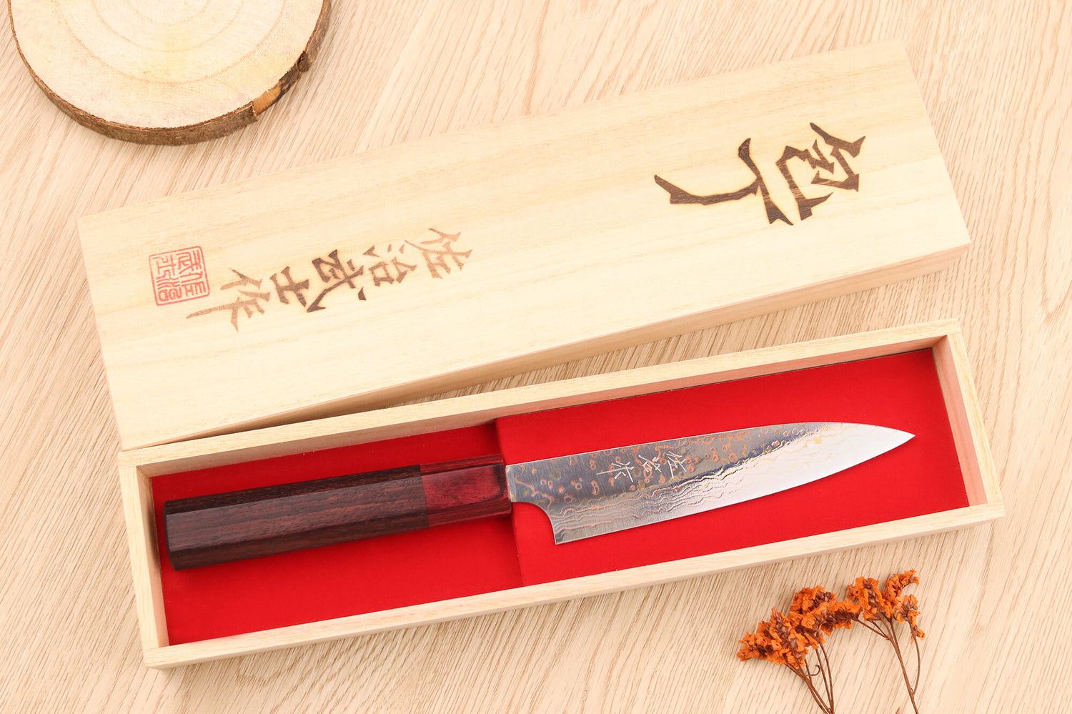 Couteau d'office 13cm japonais artisanal Takeshi Saji VG10 Rainbow
