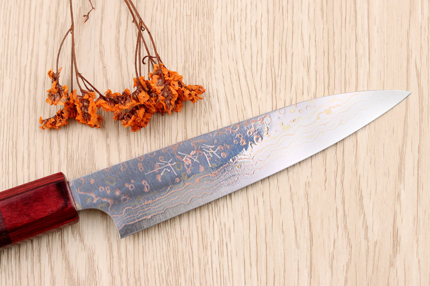 Couteau d'office 13cm japonais artisanal Takeshi Saji VG10 Rainbow