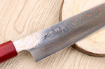 Couteau sujihiki 24cm japonais artisanal Takeshi Saji VG10 Rainbow