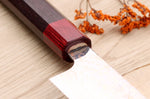 Couteau sujihiki 24cm japonais artisanal Takeshi Saji VG10 Rainbow