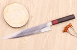 Couteau sujihiki 24cm japonais artisanal Takeshi Saji VG10 Rainbow