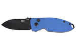 Couteau pliant CRKT SQUID 2474BD manche en micarta bleu 8,8cm