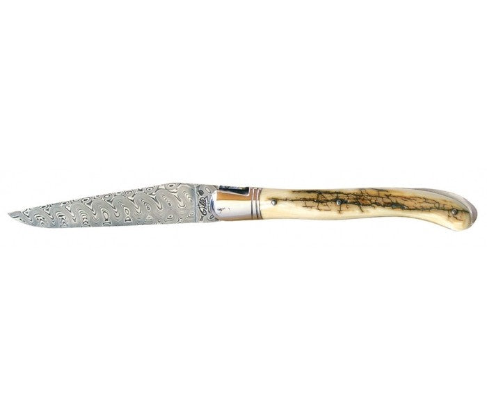Couteau Laguiole GILLES, manche 12 cm ivoire de mammouth fossilisé