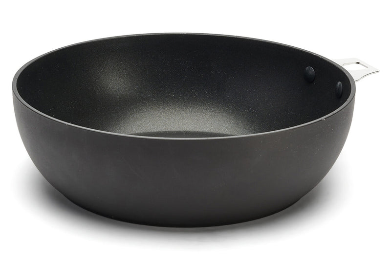 Sauteuse bombée antiadhésive De Buyer Choc Intense Twisty en aluminium forgé