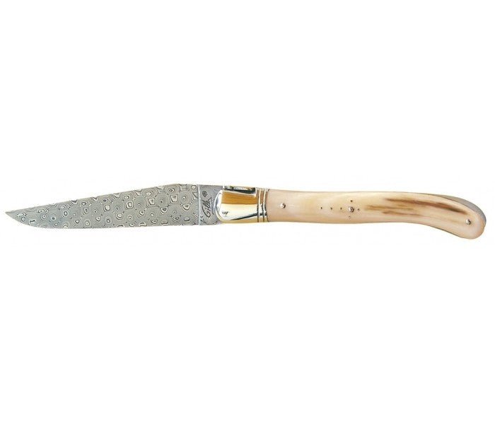 Couteau Laguiole GILLES, manche 12 cm pointe de corne blonde