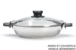 Poêle à frire De Buyer Milady Twisty en acier inoxydable - 24cm