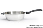 Sauteuse bombée De Buyer Milady Twisty 24cm en acier inoxydable