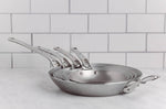 Poêle ronde De Buyer Mineral B Pro 20cm en acier et poignée en fonte d'inox