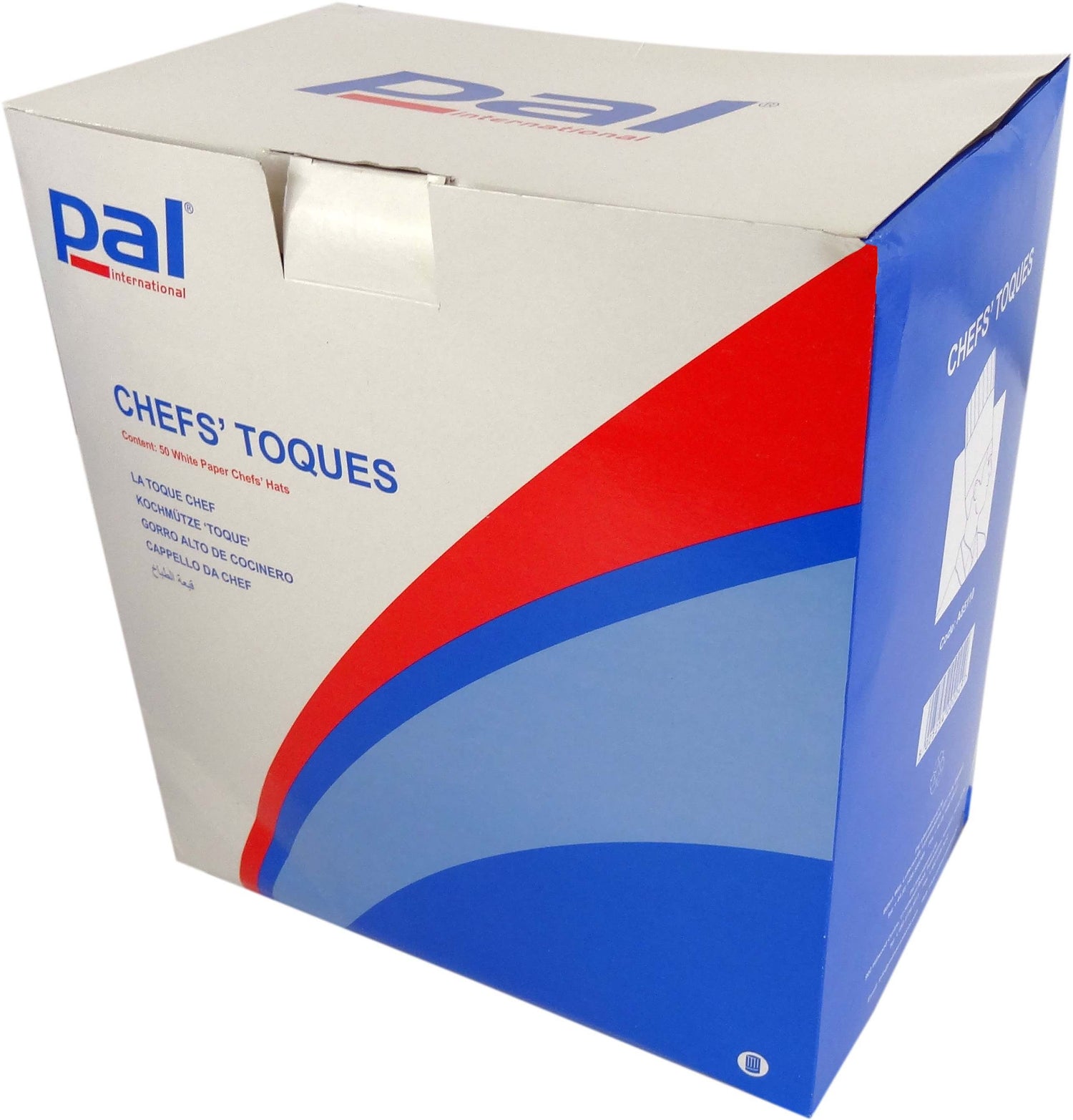 Lot de 10 toques de chef en papier taille réglable 26.5cm