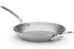 Poêle ronde De Buyer Mineral B Pro 32cm en acier, poignée et contre-poignée en fonte d'inox