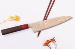 Couteau de chef 21cm japonais artisanal Takeshi Saji VG10 Rainbow Nashiji