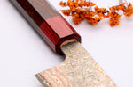 Couteau de chef 21cm japonais artisanal Takeshi Saji VG10 Rainbow Nashiji