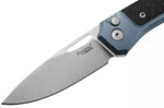 Couteau pliant LionSteel Twain TW-BLCF manche 10,5cm en titanium bleu et fibres de carbone