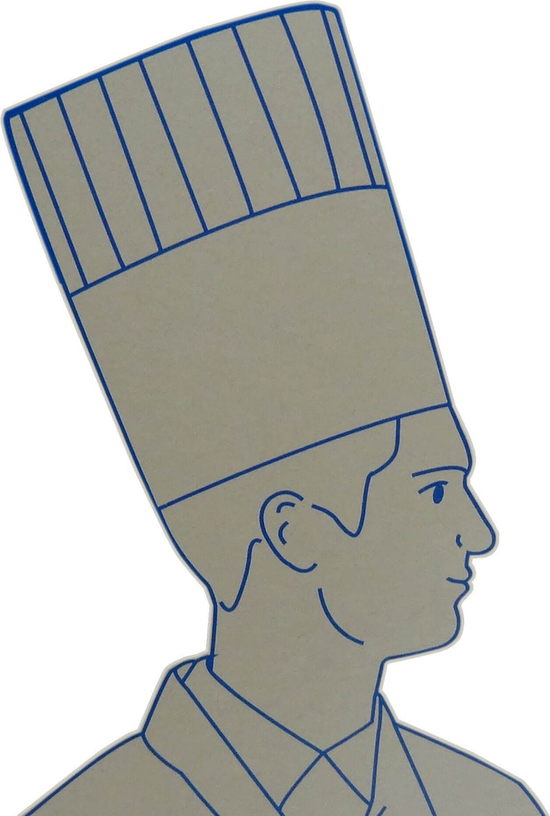 Lot de 10 toques de chef en papier taille réglable 26.5cm