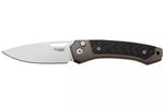Couteau pliant LionSteel Twain TW-BRCF manche 10,5cm en titanium bronze et fibres de carbone