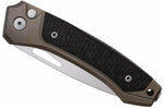 Couteau pliant LionSteel Twain TW-BRCF manche 10,5cm en titanium bronze et fibres de carbone