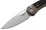 Couteau pliant LionSteel Twain TW-BRCF manche 10,5cm en titanium bronze et fibres de carbone