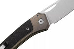Couteau pliant LionSteel Twain TW-BRCF manche 10,5cm en titanium bronze et fibres de carbone