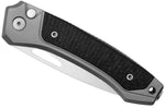 Couteau pliant LionSteel Twain TW-GYCF manche 10,5cm en titanium gris et fibres de carbone