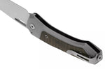 Couteau pliant LionSteel Twain TW-GYCVG manche 10,5cm en titanium gris et micarta vert