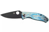 Couteau pliant Spyderco Tenacious C122TIBLBKD2P manche 11,1cm en titanium bleu