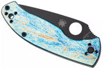 Couteau pliant Spyderco Tenacious C122TIBLBKD2P manche 11,1cm en titanium bleu
