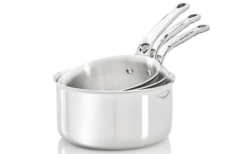 Set de 3 casseroles De Buyer Affinity en acier inoxydable 5 ply 16-18-20cm