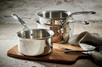 Set de 3 casseroles De Buyer Affinity en acier inoxydable 5 ply 16-18-20cm