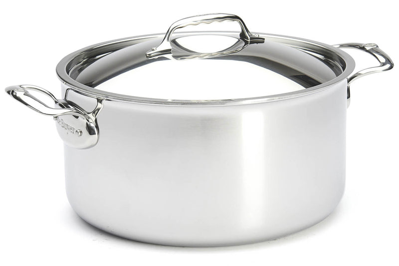 Faitout De Buyer Affinity en acier inoxydable 5 ply avec couvercle - 28cm