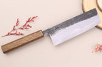 Couteau nakiri 16,5cm japonais artisanal Hado Sumi B1D manche en chêne