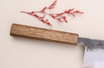 Couteau nakiri 16,5cm japonais artisanal Hado Sumi B1D manche en chêne