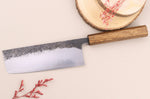Couteau nakiri 16,5cm japonais artisanal Hado Sumi B1D manche en chêne