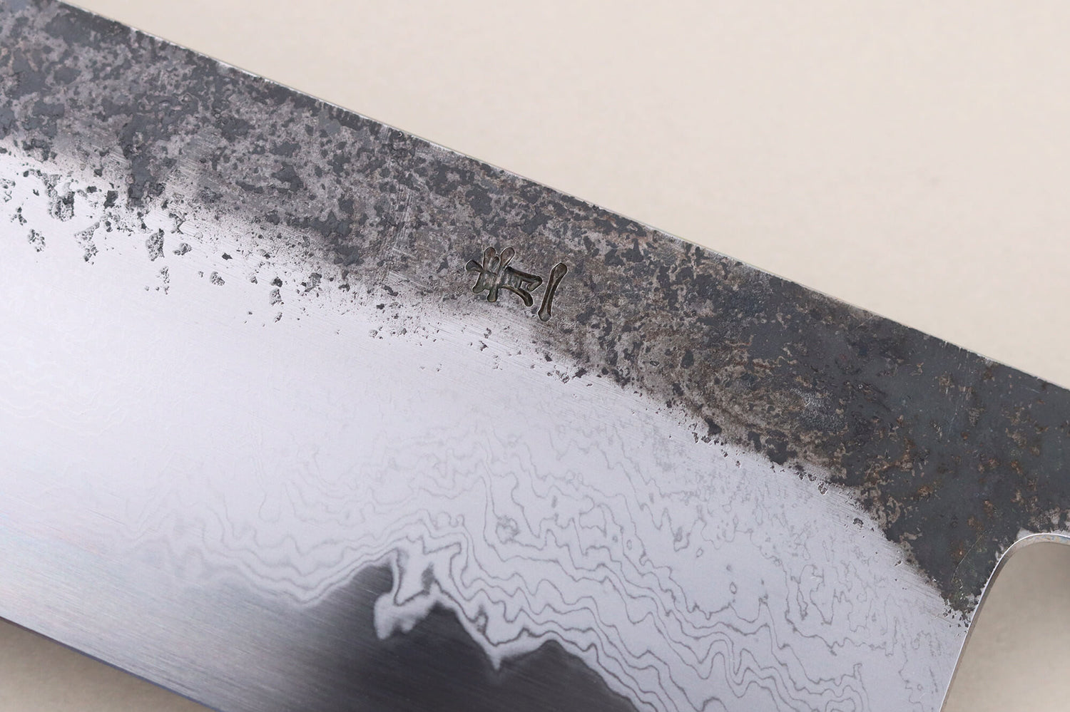 Couteau nakiri 16,5cm japonais artisanal Hado Sumi B1D manche en chêne