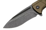 Couteau pliant BUCK RUCKUS 0713GRS manche vert 12cm