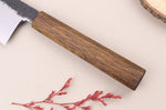 Couteau de chef 24cm japonais artisanal Hado Sumi B1D manche en chêne